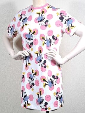Disney Parks Minnie Mouse Mickey & Co T-Shirt Dress Pink Polka Dot Sz SPoshmark